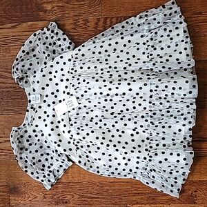 GAP Kids Black and White Polka Dot Dress